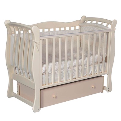 Детская кроватка-маятник Антел Luiza 3 слоновая кость